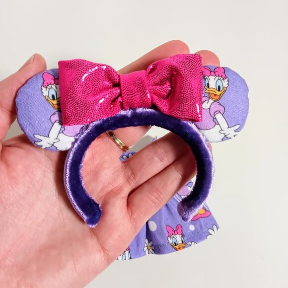 Custom Made Disney Daisy Duck Purple Ears that Fit Labubu - Picture 3 of 3